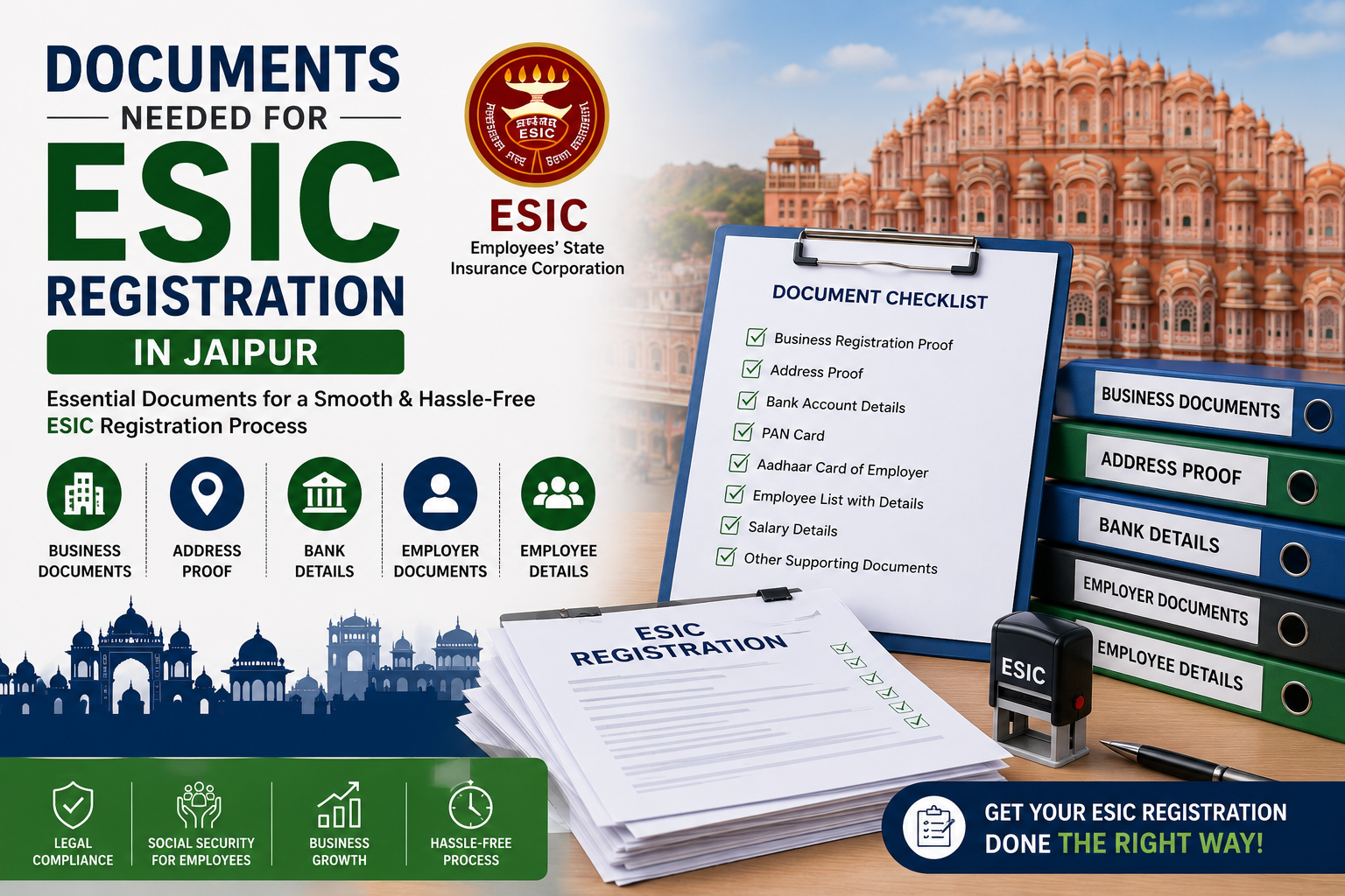 Documents Needed for ESIC Registration in Jaipur