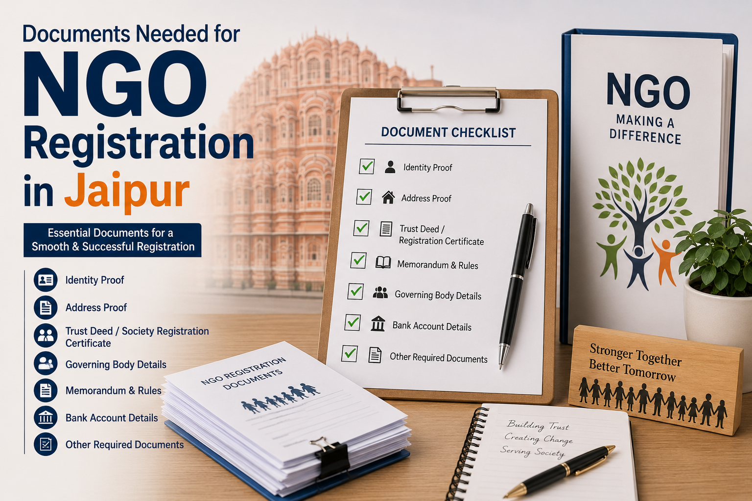 Documents Needed for NGO Registration in Jaipur